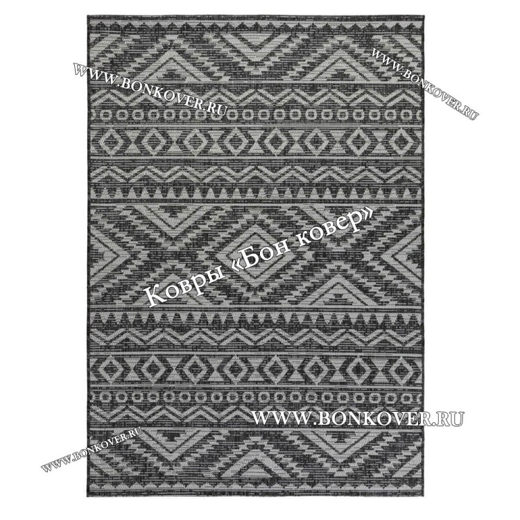 Безворсовый ковер дизайн 148 Черный new