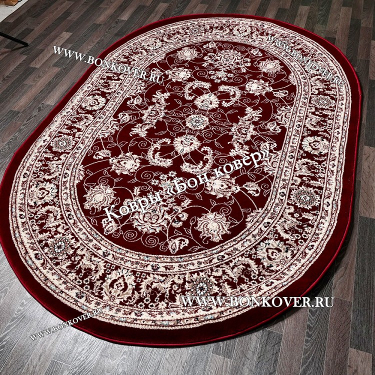 Турецкий Ковер Для гостиной дизайн 80 красный Овал