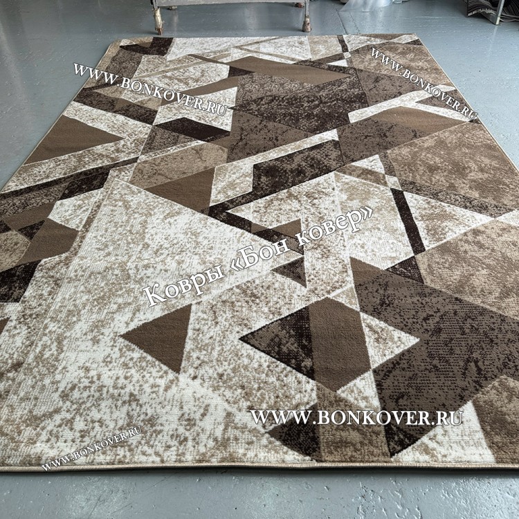 Ковер Лайт Карпет Рисунок 30350 Бежево-Коричневый